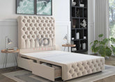 Royal Designer Divan Bed Set With Luxury Headboard Vizbeds